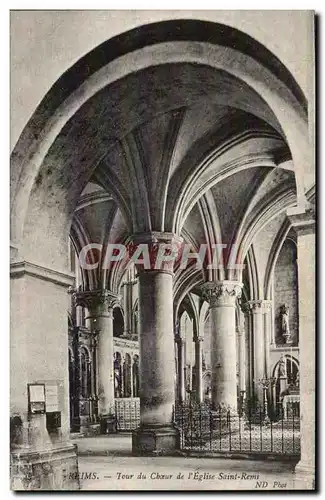 Reims Ansichtskarte AK Tour du choeur de l&#39eglise Saint Remi