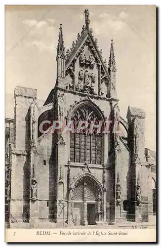 Reims Cartes postales Facade laterale de l'eglise Saint Remi