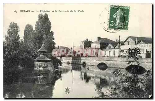 Reims Cartes postales La Pepiniere et le deversoir de la VEsle