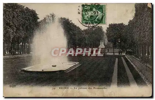 Cartes postales Reims La pelouse des promenades