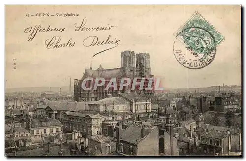 Cartes postales Reims Vue generale