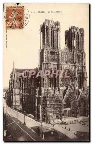 Cartes postales Reims La cathedrale