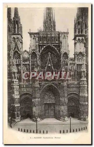 Rouen Cartes postales Cathedrale portail