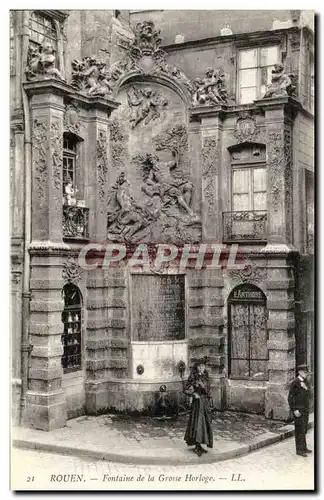 Rouen Ansichtskarte AK Fontaine de la grosse horloge