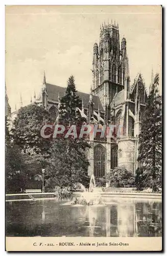 Rouen Ansichtskarte AK Abside et jardin Saint ouen