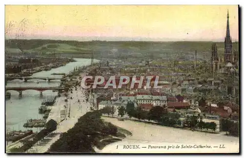 Rouen Ansichtskarte AK Panorama pris de Ste Catherine