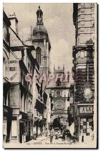 Rouen Cartes postales Rue de la grosse horloge