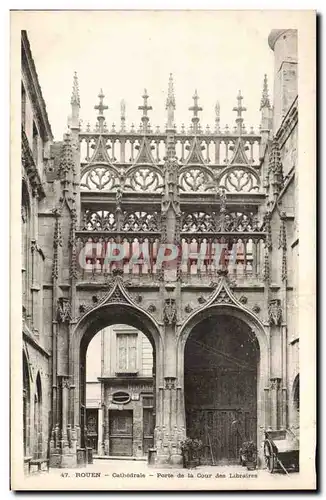 Rouen Cartes postales CAthedrale Porte de la cour des libraires