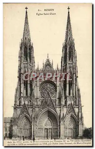 Cartes postales Rouen Eglise saint ouen