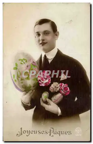 Cartes postales Fantaisie Homme Joyeuses Paques Easter