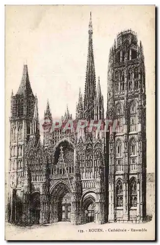 Cartes postales Rouen Cathedrale