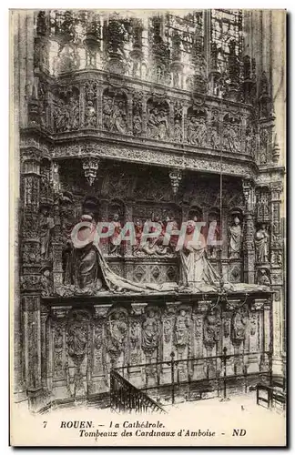 Ansichtskarte AK Rouen La cathedrale Tombeaux des cardinaux d&#39Amboise