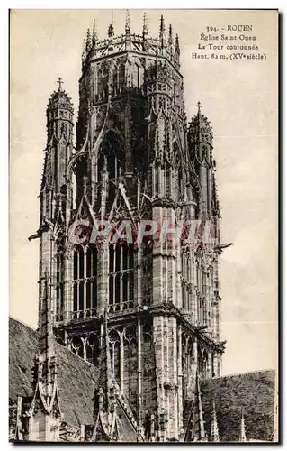 Ansichtskarte AK Rouen La cathedrale Eglise Saint ouen la tour couronnee