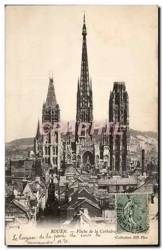 Ansichtskarte AK Rouen Fleche de la cathedrale