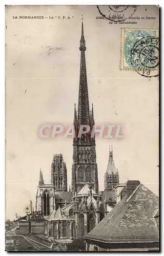 Cartes postales Rouen Abside et fleche de la cathedrale