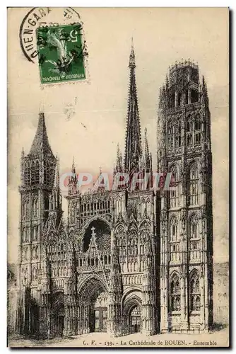 Cartes postales Rouen Cathedrale