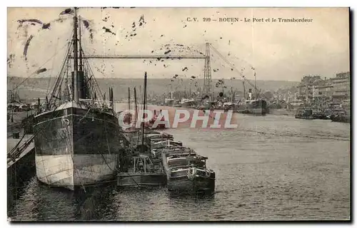 Cartes postales Rouen Le port et le transbordeur