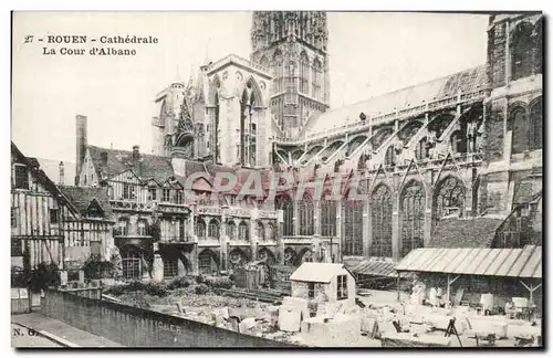 Cartes postales Rouen Cathedrale la cour d&#39Albane