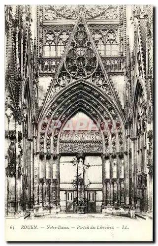 Cartes postales Rouen Notre Dame Portail des libraires