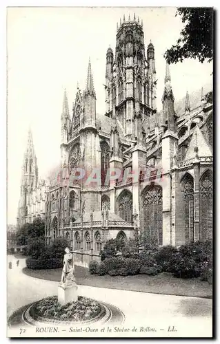 Ansichtskarte AK Rouen Saint Ouen et la statue de Rollon