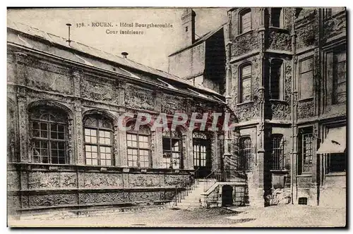 Cartes postales Rouen Hotel Bourgtheroulde Cour interieure