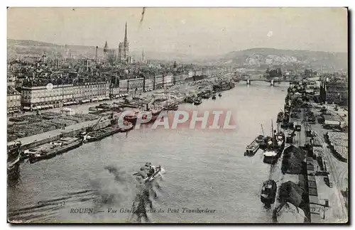 Cartes postales Rouen Vue generale prise du pont transbordeur