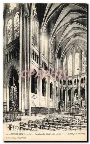 Ansichtskarte AK Chartres Cathedrale Entree du choeur Transept