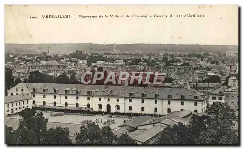 Cartes postales Versailles Panorama de la ville et du Chesnay Caserne du 22eme d&#39artillerie