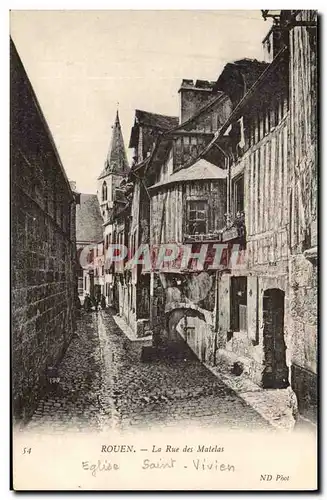 Cartes postales Rouen La rue des Matelas