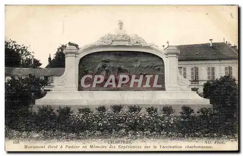 Chartres Cartes postales Monument eleve a Pasteur en memoire des experiences sur la vaccination charbonneuse