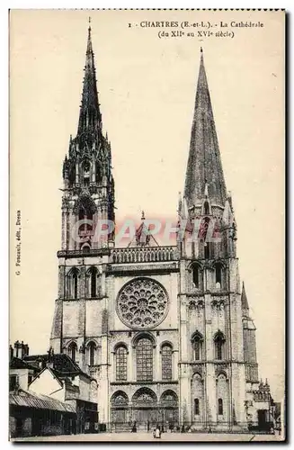 Chartres Cartes postales La cathedrale