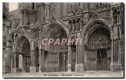 Chartres Cartes postales La cathedrale Portail sud