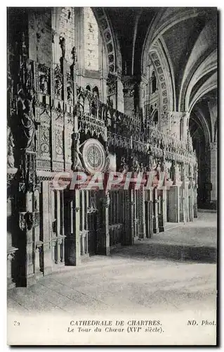 Chartres Cartes postales La cathedrale Le Tour du choeur