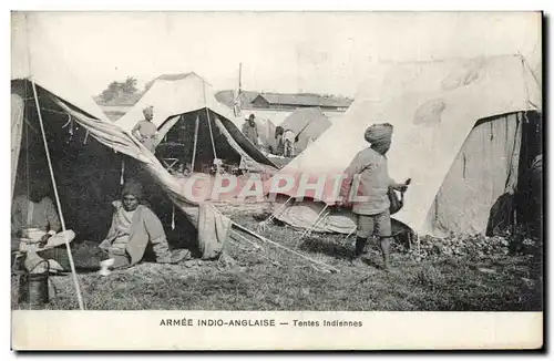 Ansichtskarte AK Armee Indio anglaise Tentes indiennes Militaria