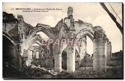 Cartes postales Montdidier Interieur de l'eglise St pierre
