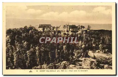 Cartes postales Mont Saint odile Vue vers le couvent