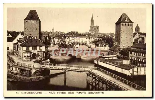 Cartes postales Strasbourg Vue prise des trois ponts couverts