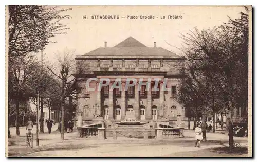 Cartes postales Strasbourg Place Broglie Le theatre