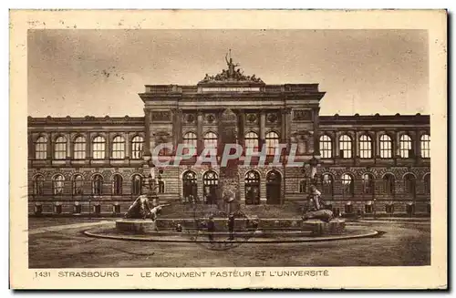 Cartes postales Strasbourg Le monument Pasteur et l&#39universite