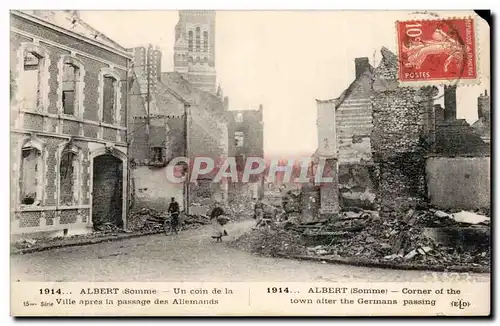 Ansichtskarte AK Albert Un coin de la ville apres le passage des allemands