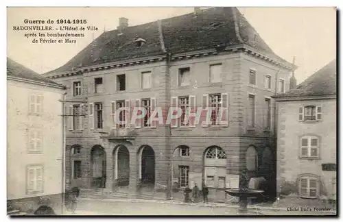 Ansichtskarte AK Badonwiller L&#39hotel de ville apres les bombardements de fevrier et mars