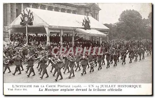 Ansichtskarte AK 14 juillet La musique anglaise devant la tribune officielle Paris Militaria