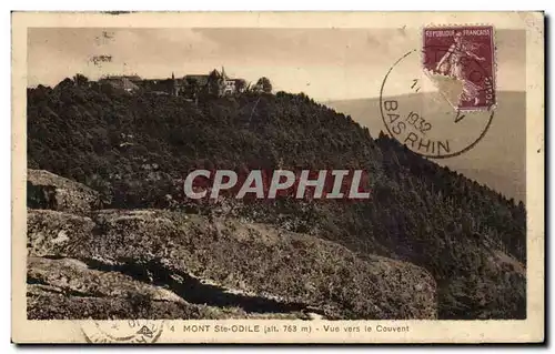 Cartes postales Mont Saint odile Vue vers le couvent