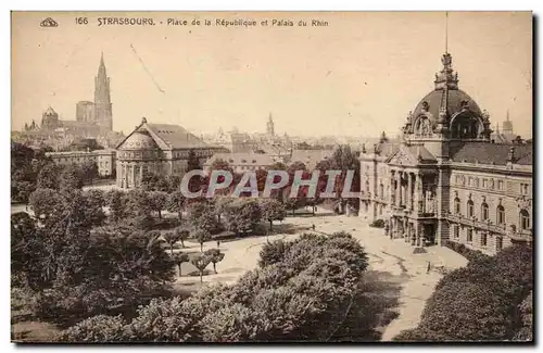 Ansichtskarte AK Strasbourg Palais de le Republique et palais du Rhin