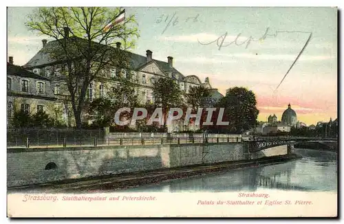 Cartes postales Strasbourg Palais du Statthalter et l&#39eglise St Pierre