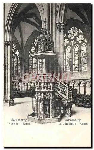 Ansichtskarte AK Strasbourg La cathedrale La chaire