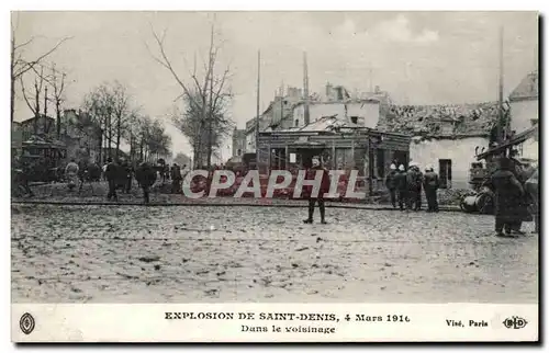 Ansichtskarte AK Explosion de Saint Denis 4 mars 1916 Dans le voisinage Pompiers