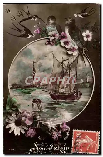 Cartes postales Fantaisie Bateau Souvenir