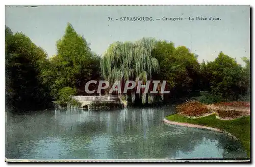 Strasbourg Ansichtskarte AK Orangerie La piece d&#39eau