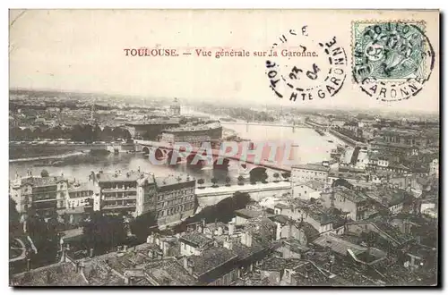 Cartes postales Toulouse Vue generale sur la Garonne